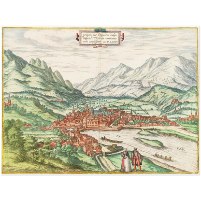 Historical city map  Test product horizontal 3 sizes