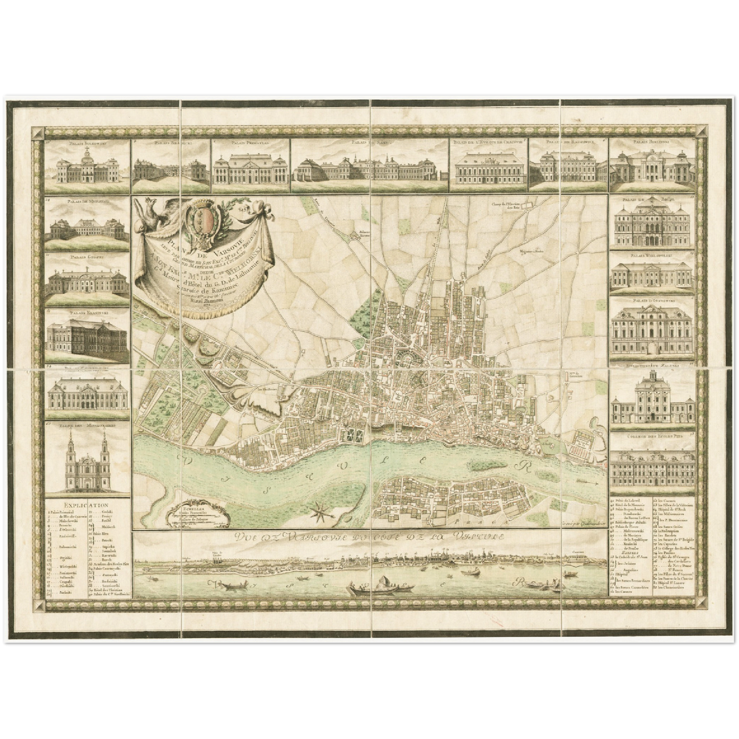 Historical city map  Test product horizontal 3 sizes