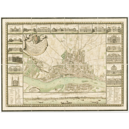Historical city map  Test product horizontal 3 sizes