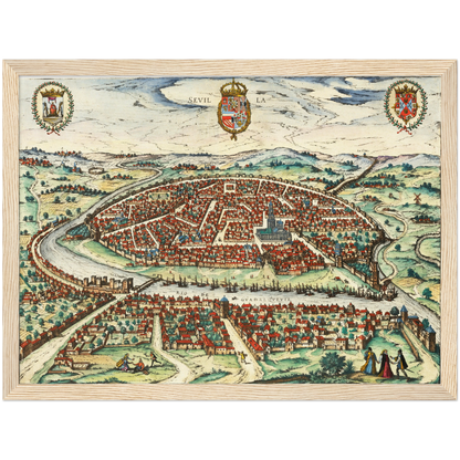 Historical city map  Test product horizontal 3 sizes