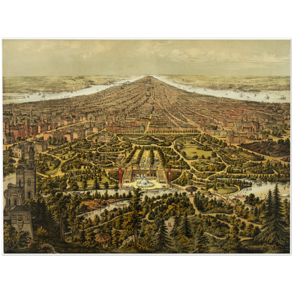 Historical city map  Test product horizontal 3 sizes