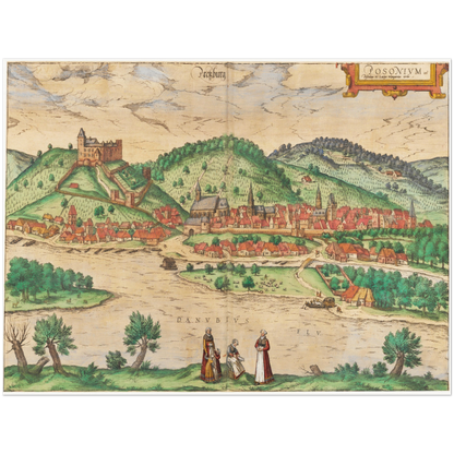 Historical city map  Test product horizontal 3 sizes