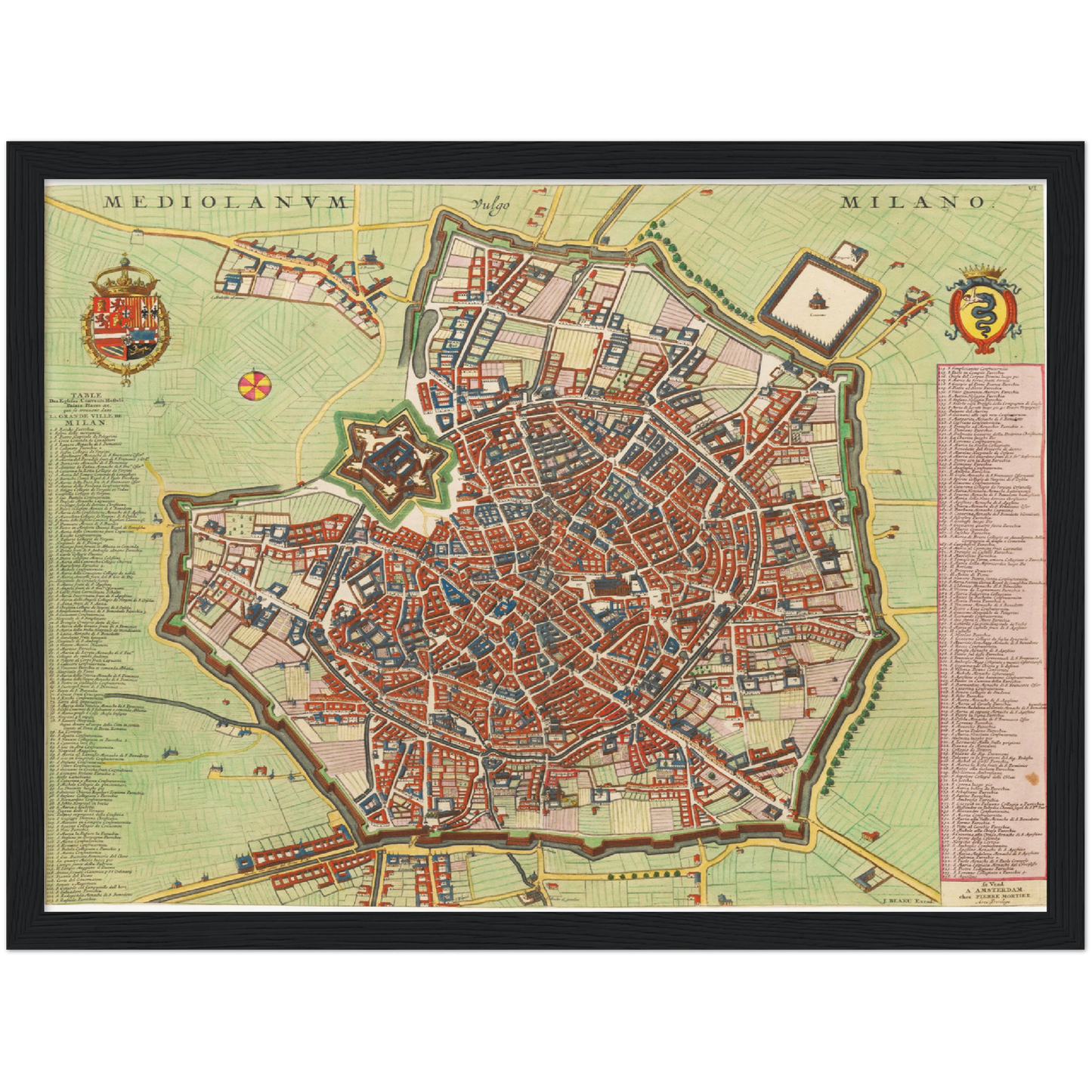Historical city map  Test product horizontal 3 sizes