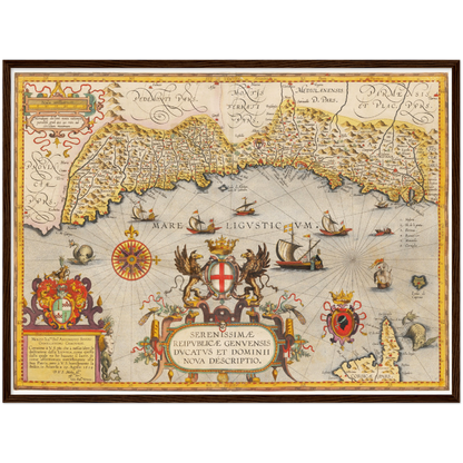 Historische Landkarte Ligurien um 1609