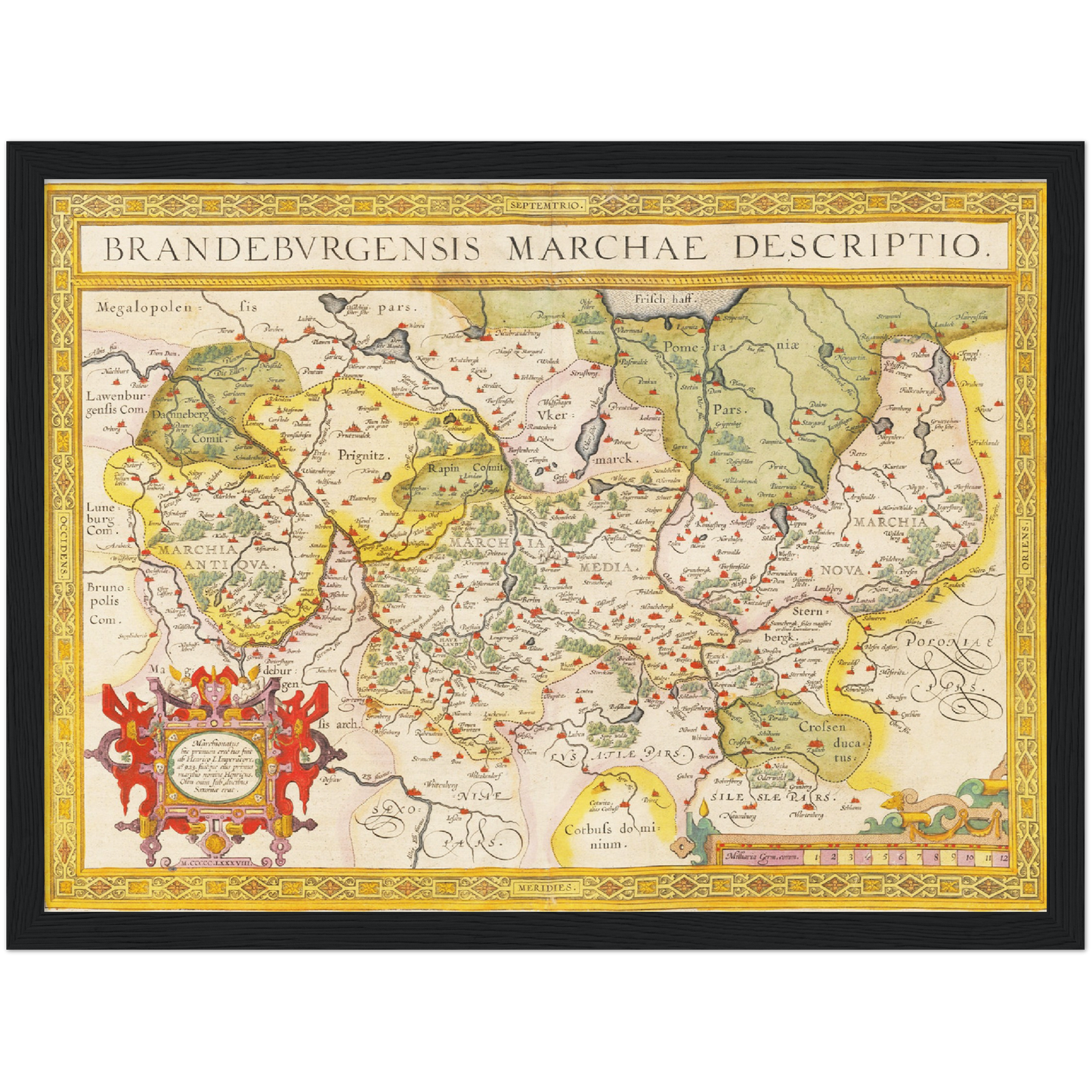 Historische Landkarte Brandenburg um 1609