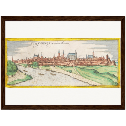 Historische Stadtansicht Straubing um 1570