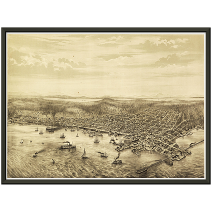 Historical city map  Test product horizontal 3 sizes