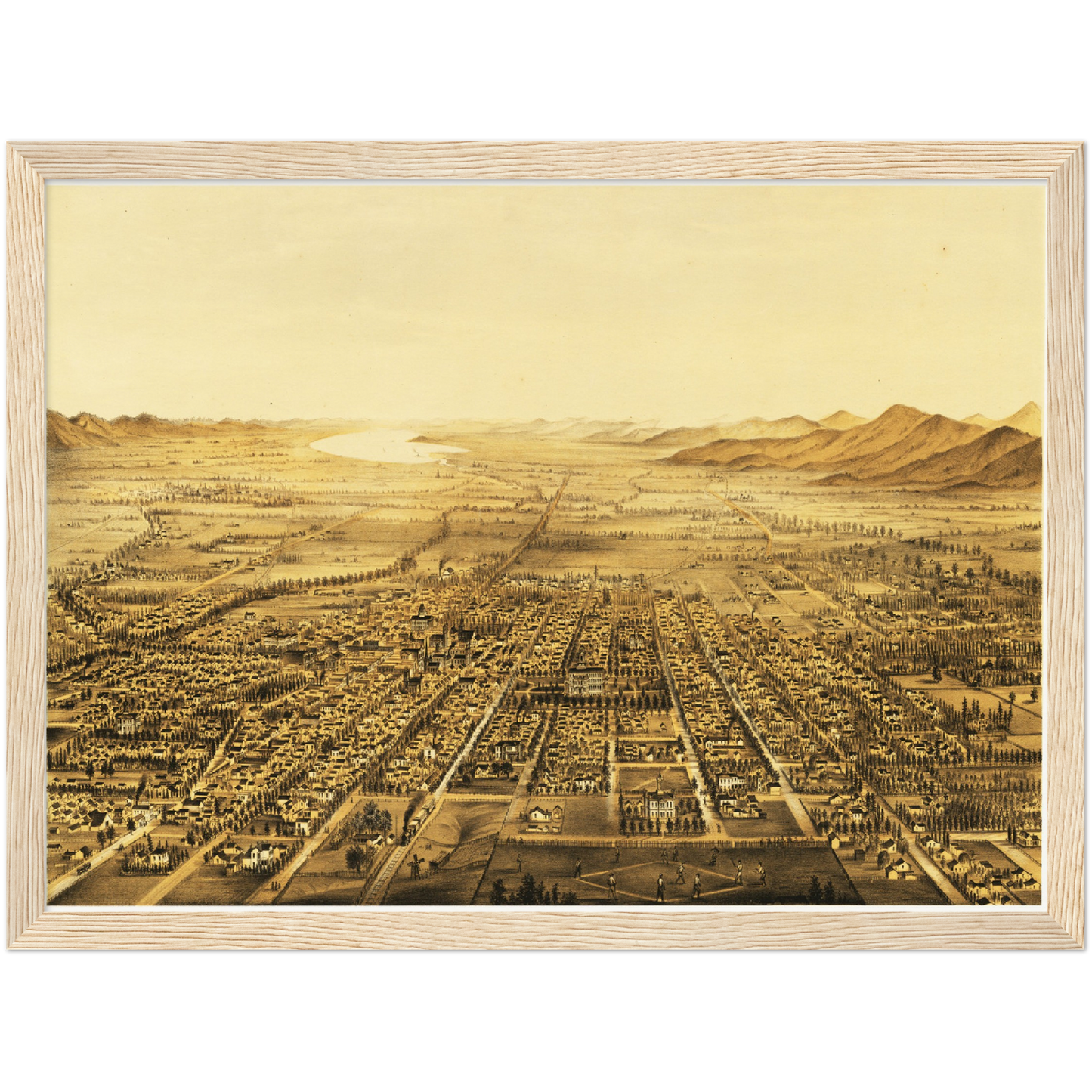 Historical city map  Test product horizontal 3 sizes