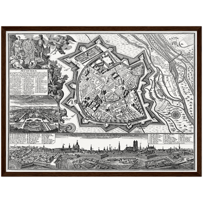 Historical city map  Test product horizontal 3 sizes