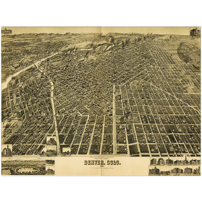 Historical city map  Test product horizontal 3 sizes