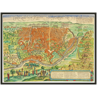 Historical city map  Test product horizontal 3 sizes