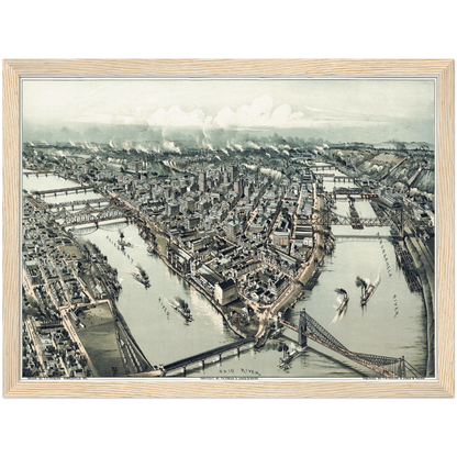 Historical city map  Test product horizontal 3 sizes