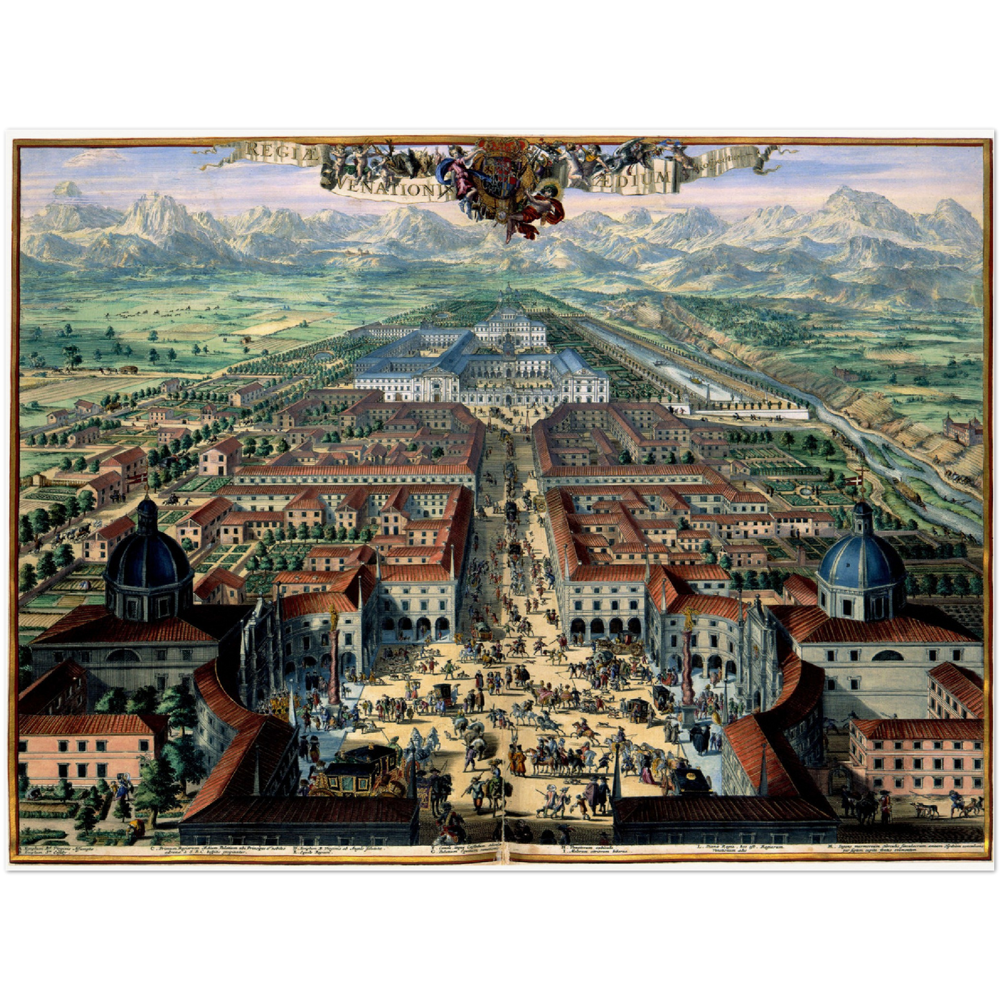 Historische Stadtansicht Turin um 1682