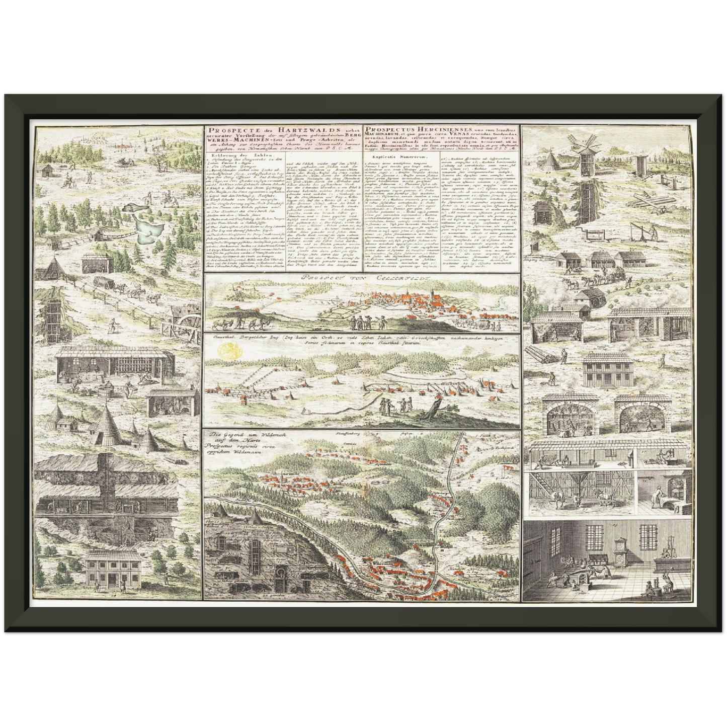Historical city map  Test product horizontal 3 sizes