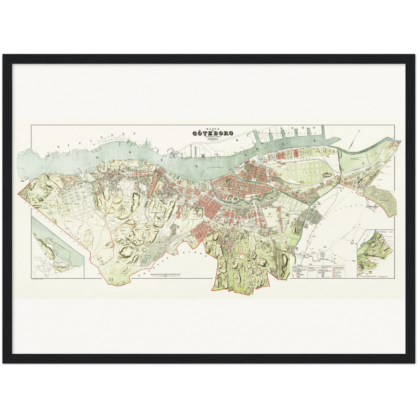 Historical city map  Test product horizontal 3 sizes