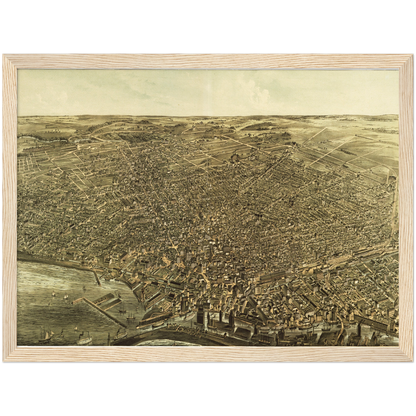 Historische Stadtansicht Buffalo um 1880