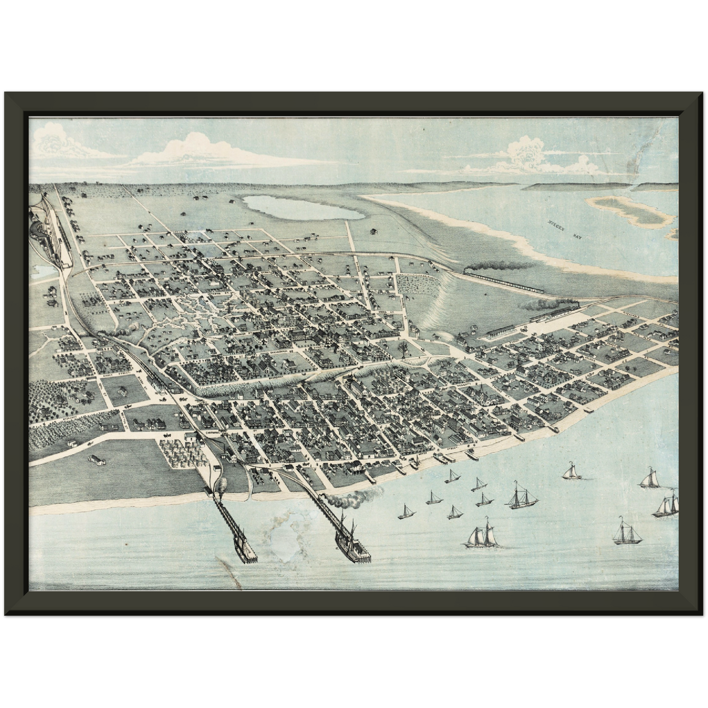 Historical city map  Test product horizontal 3 sizes