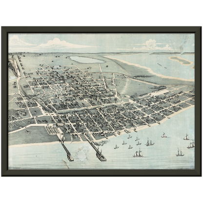 Historical city map  Test product horizontal 3 sizes