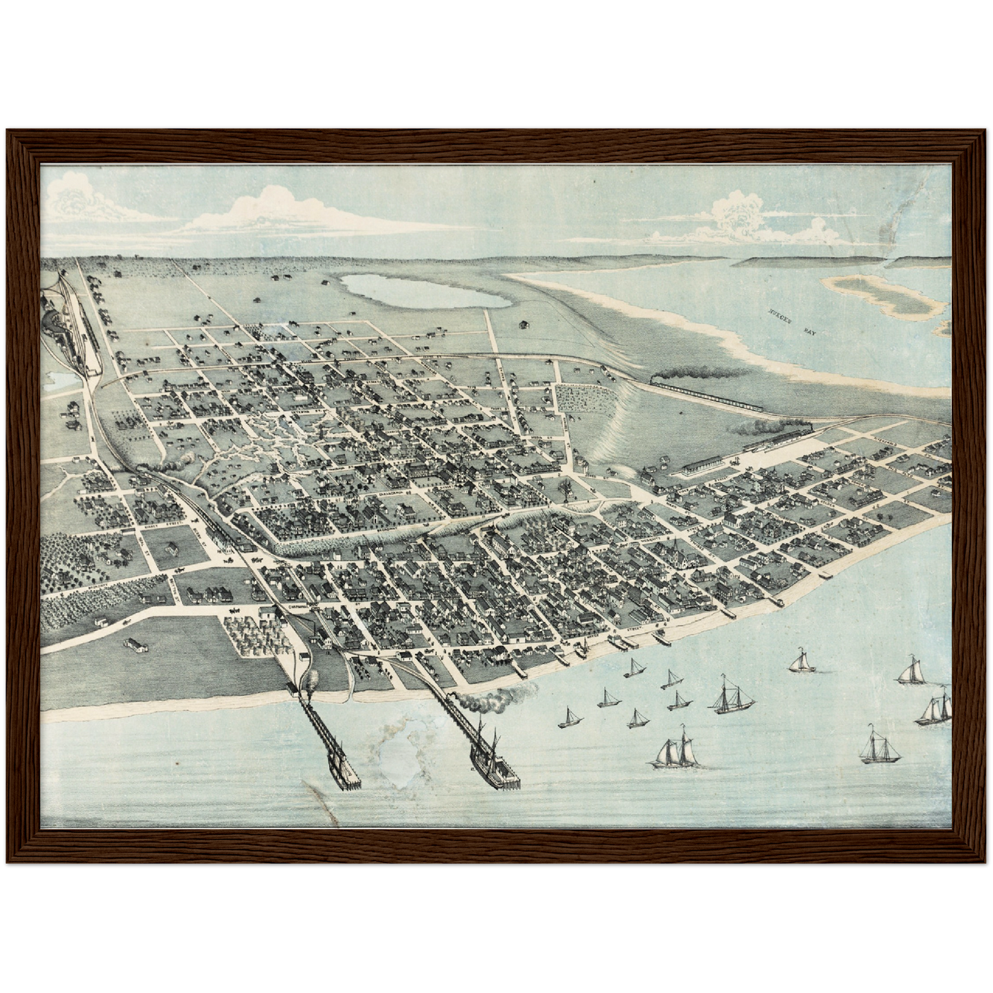 Historical city map  Test product horizontal 3 sizes