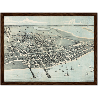 Historical city map  Test product horizontal 3 sizes