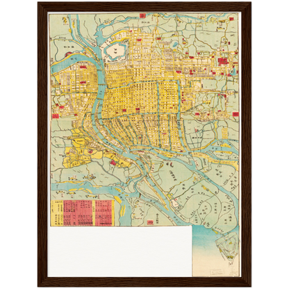Historical city map  Test product horizontal 3 sizes