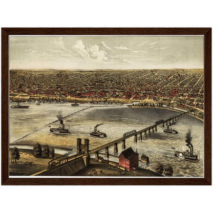Historical city map  Test product horizontal 3 sizes