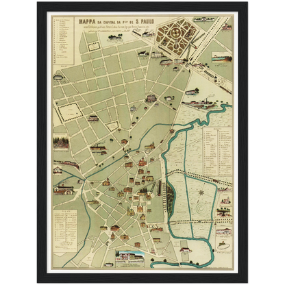 Historical city map  Test product horizontal 3 sizes