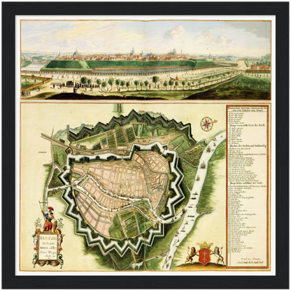 Historical city map  Test product horizontal 3 sizes