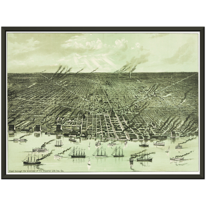 Historical city map  Test product horizontal 3 sizes