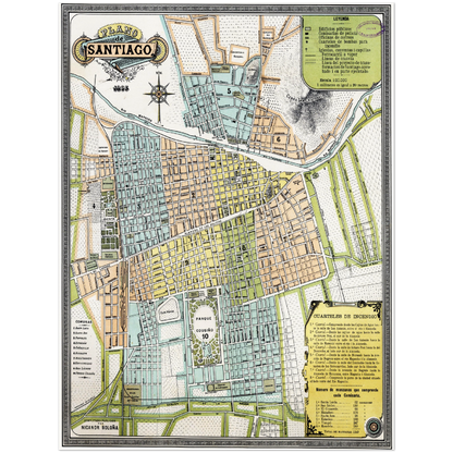Historical city map  Test product horizontal 3 sizes