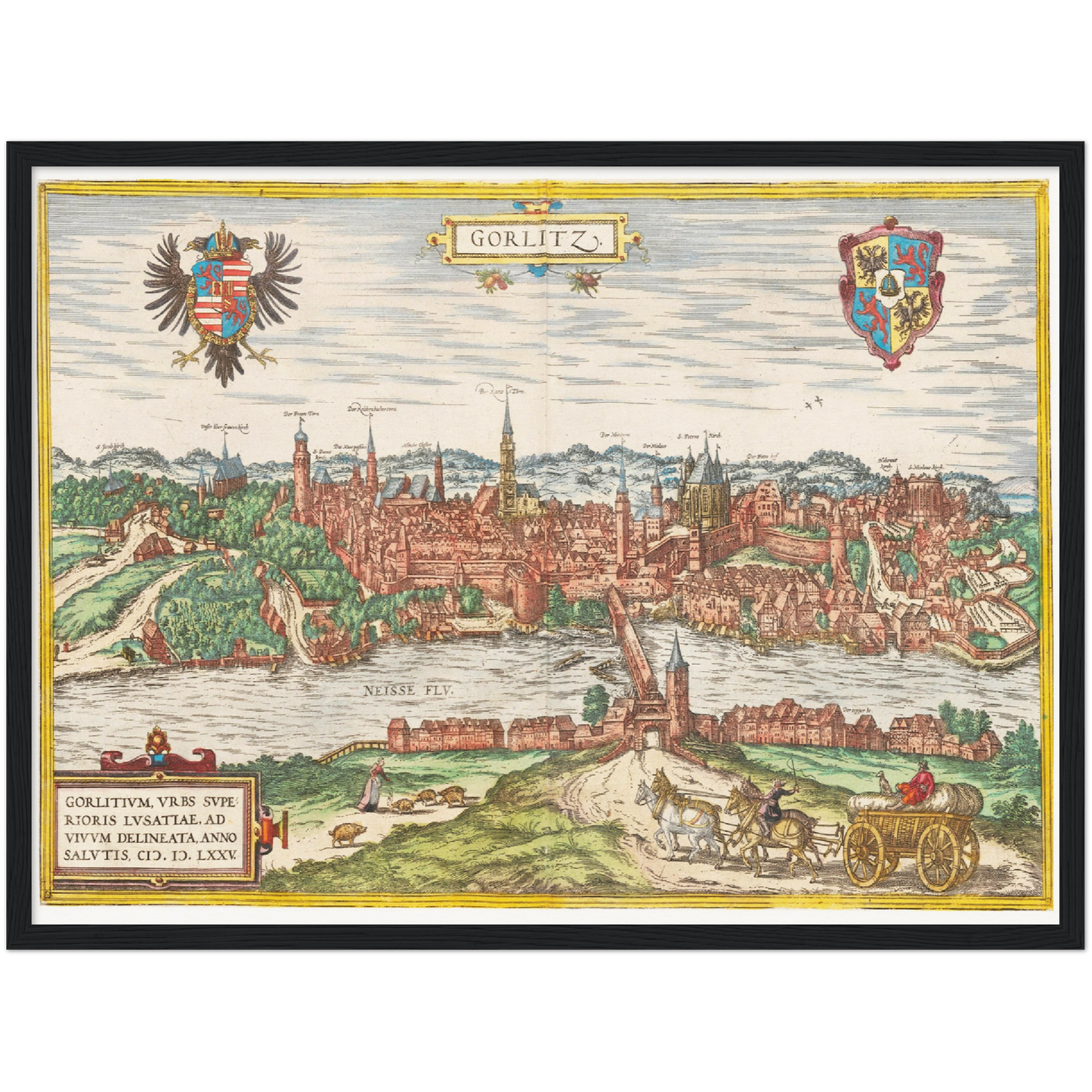 Historical city map  Test product horizontal 3 sizes