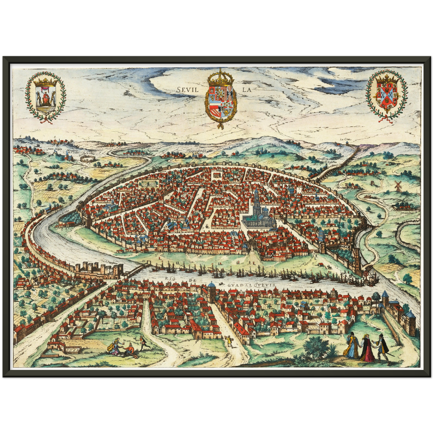 Historical city map  Test product horizontal 3 sizes