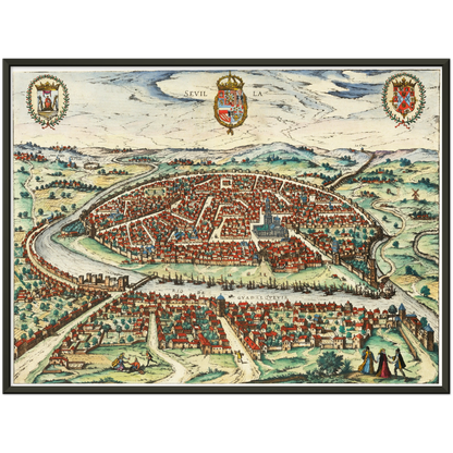 Historical city map  Test product horizontal 3 sizes
