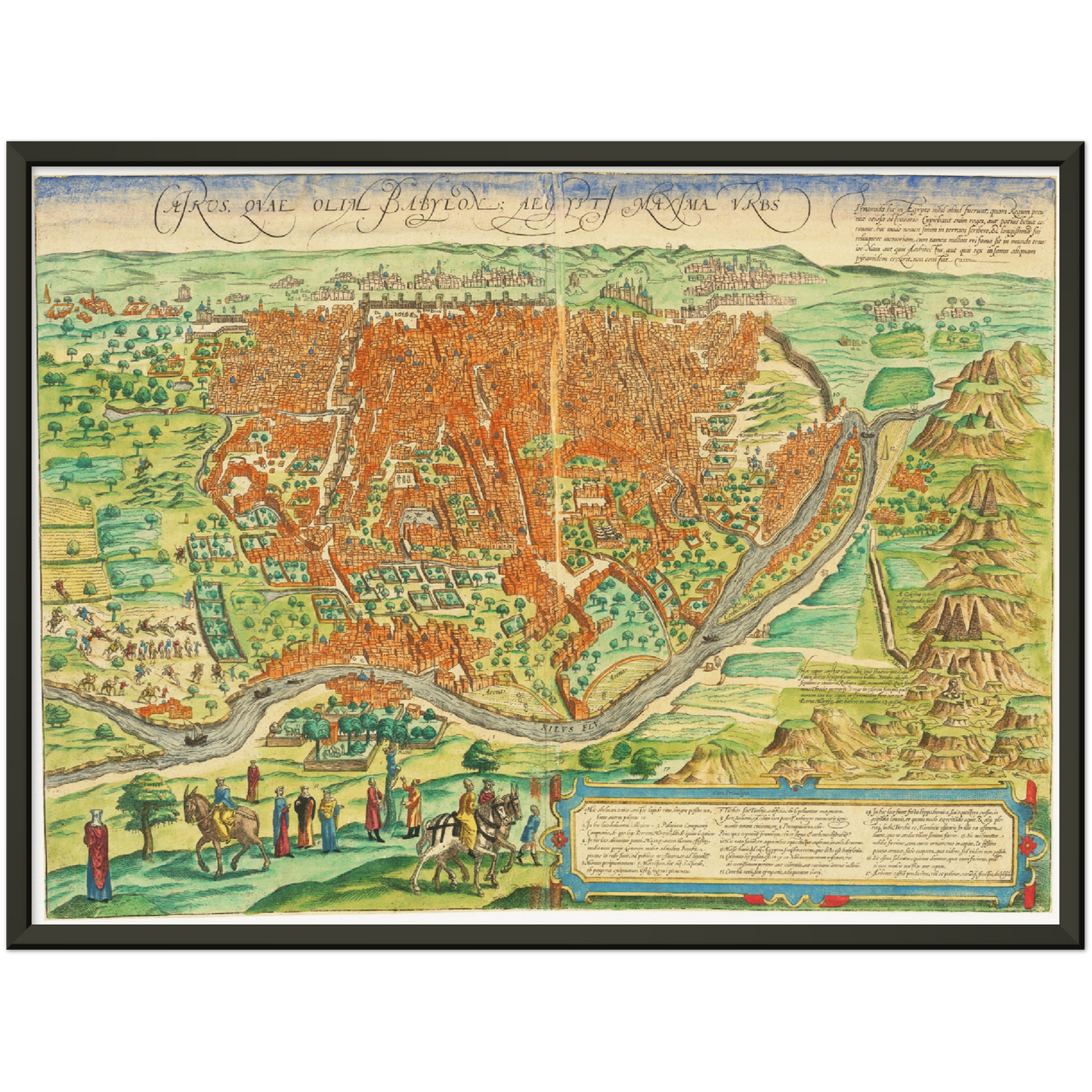 Historischer Stadtplan Kairo um 1572