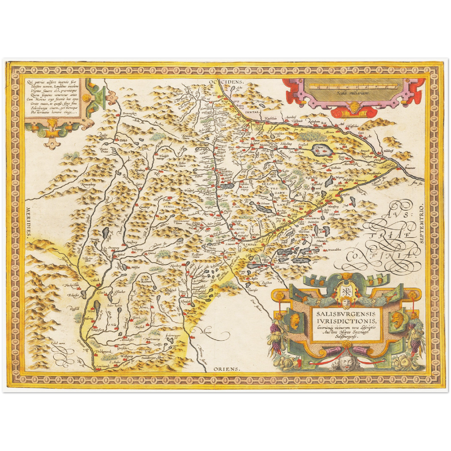 Historical city map  Test product horizontal 3 sizes