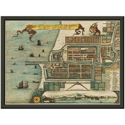 Historical city map  Test product horizontal 3 sizes