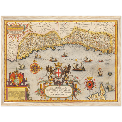 Historische Landkarte Ligurien um 1609