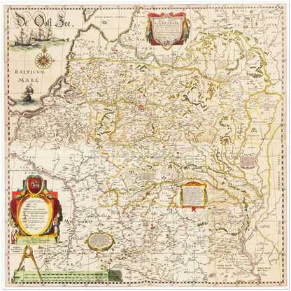 Historical city map  Test product horizontal 3 sizes