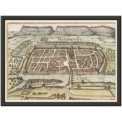 Historical city map  Test product horizontal 3 sizes