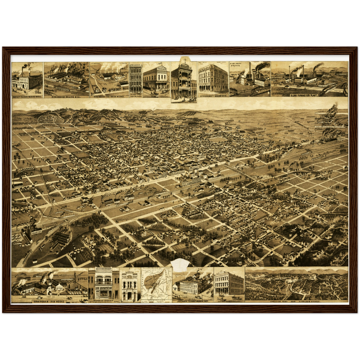 Historical city map  Test product horizontal 3 sizes