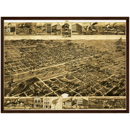 Historical city map  Test product horizontal 3 sizes