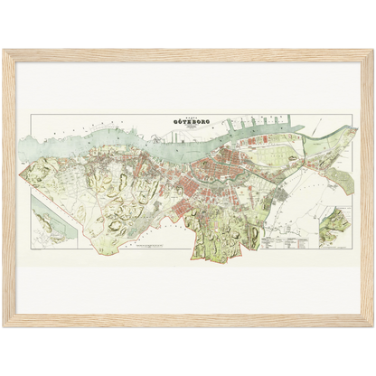 Historical city map  Test product horizontal 3 sizes