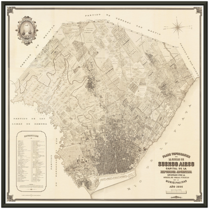 Historical city map  Test product horizontal 3 sizes
