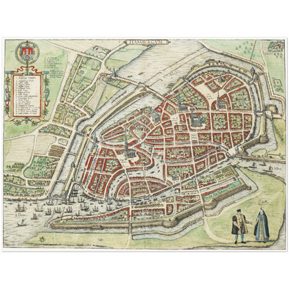 Historical city map  Test product horizontal 3 sizes