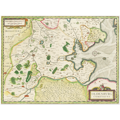 Historical city map  Test product horizontal 3 sizes