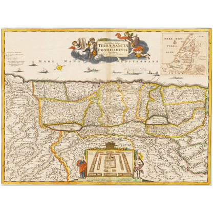 Historical city map  Test product horizontal 3 sizes