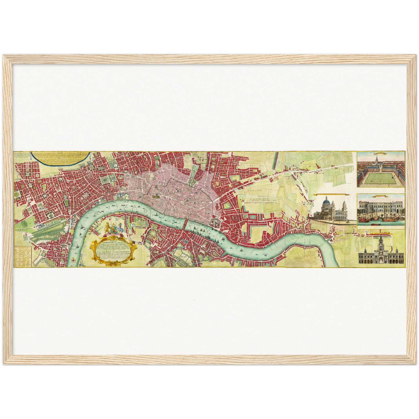 Historical city map  Test product horizontal 3 sizes