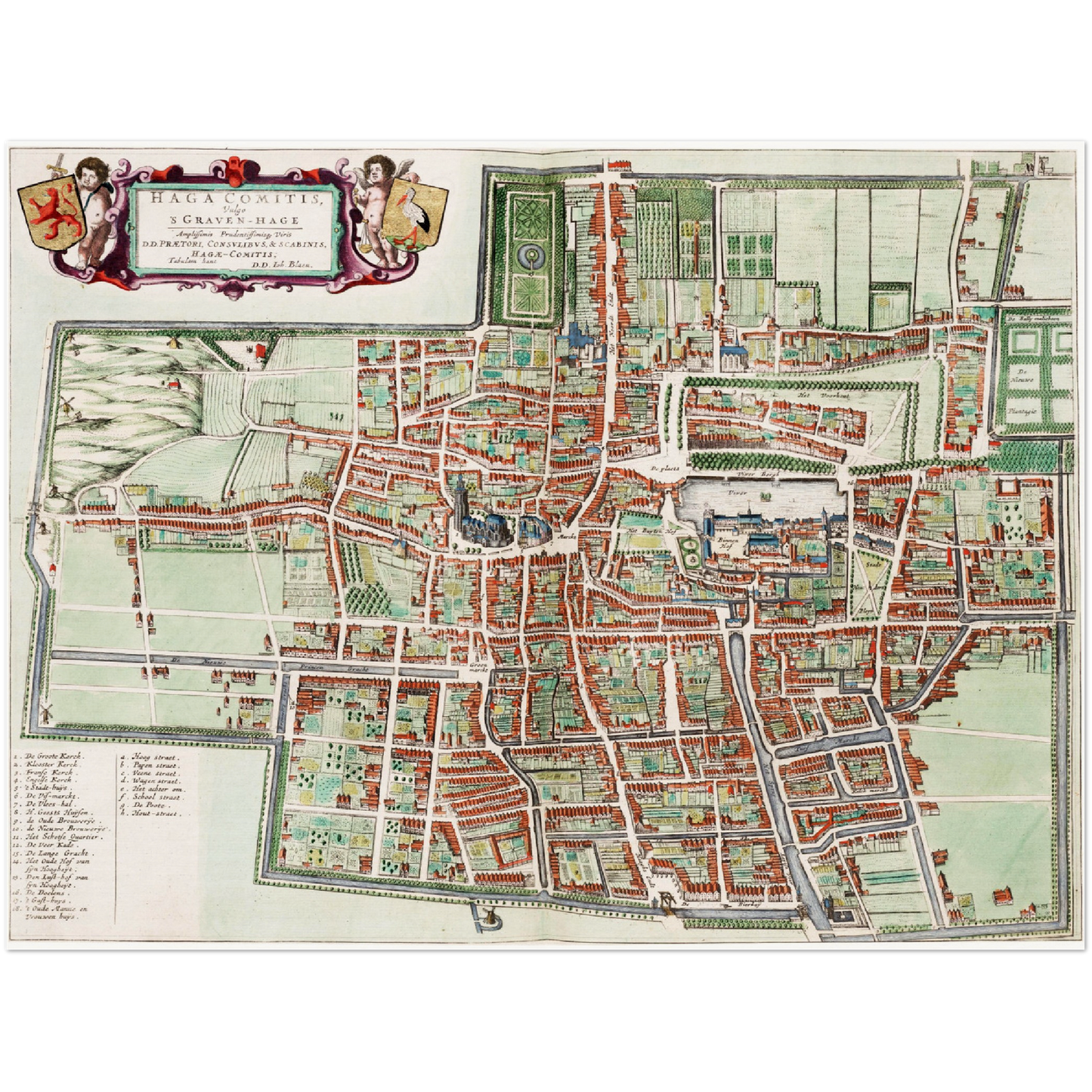 Historical city map  Test product horizontal 3 sizes