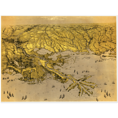 Historical city map  Test product horizontal 3 sizes