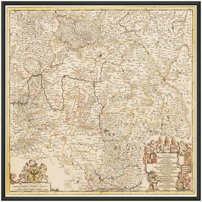 Historische Landkarte Franken um 1698